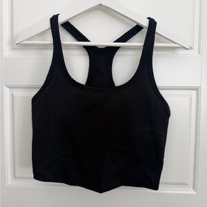 Sleek Black Racerback Sports Bra